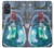 W3912 Cute Little Mermaid Aqua Spa Hülle Schutzhülle Taschen und Leder Flip für Samsung Galaxy A71 5G