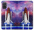 W3913 Colorful Nebula Space Shuttle Hülle Schutzhülle Taschen und Leder Flip für Samsung Galaxy A71 5G