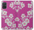 W3924 Cherry Blossom Pink Background Hülle Schutzhülle Taschen und Leder Flip für Samsung Galaxy A71 5G