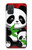 W3929 Cute Panda Eating Bamboo Hülle Schutzhülle Taschen und Leder Flip für Samsung Galaxy A71 5G