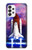 W3913 Colorful Nebula Space Shuttle Hülle Schutzhülle Taschen und Leder Flip für Samsung Galaxy A73 5G