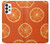 W3946 Seamless Orange Pattern Hülle Schutzhülle Taschen und Leder Flip für Samsung Galaxy A73 5G