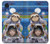 W3915 Raccoon Girl Baby Sloth Astronaut Suit Hülle Schutzhülle Taschen und Leder Flip für Samsung Galaxy A03 Core