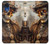 W3949 Steampunk Skull Smoking Hülle Schutzhülle Taschen und Leder Flip für Samsung Galaxy A03 Core
