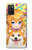 W3918 Baby Corgi Dog Corgi Girl Candy Hülle Schutzhülle Taschen und Leder Flip für Samsung Galaxy A03S