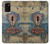 W3955 Vintage Keyhole Weather Door Hülle Schutzhülle Taschen und Leder Flip für Samsung Galaxy A03S