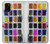 W3956 Watercolor Palette Box Graphic Hülle Schutzhülle Taschen und Leder Flip für Samsung Galaxy A03S