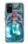 W3911 Cute Little Mermaid Aqua Spa Hülle Schutzhülle Taschen und Leder Flip für Samsung Galaxy A02s, Galaxy M02s  (NOT FIT with Galaxy A02s Verizon SM-A025V)