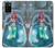 W3911 Cute Little Mermaid Aqua Spa Hülle Schutzhülle Taschen und Leder Flip für Samsung Galaxy A02s, Galaxy M02s  (NOT FIT with Galaxy A02s Verizon SM-A025V)