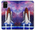 W3913 Colorful Nebula Space Shuttle Hülle Schutzhülle Taschen und Leder Flip für Samsung Galaxy A02s, Galaxy M02s  (NOT FIT with Galaxy A02s Verizon SM-A025V)