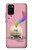 W3923 Cat Bottom Rainbow Tail Hülle Schutzhülle Taschen und Leder Flip für Samsung Galaxy A02s, Galaxy M02s  (NOT FIT with Galaxy A02s Verizon SM-A025V)