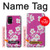 W3924 Cherry Blossom Pink Background Hülle Schutzhülle Taschen und Leder Flip für Samsung Galaxy A02s, Galaxy M02s  (NOT FIT with Galaxy A02s Verizon SM-A025V)