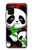 W3929 Cute Panda Eating Bamboo Hülle Schutzhülle Taschen und Leder Flip für Samsung Galaxy A02s, Galaxy M02s  (NOT FIT with Galaxy A02s Verizon SM-A025V)