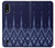 W3950 Textile Thai Blue Pattern Hülle Schutzhülle Taschen und Leder Flip für Samsung Galaxy A01