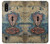 W3955 Vintage Keyhole Weather Door Hülle Schutzhülle Taschen und Leder Flip für Samsung Galaxy A01