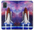 W3913 Colorful Nebula Space Shuttle Hülle Schutzhülle Taschen und Leder Flip für Samsung Galaxy A51