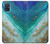 W3920 Abstract Ocean Blue Color Mixed Emerald Hülle Schutzhülle Taschen und Leder Flip für Samsung Galaxy A51