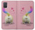 W3923 Cat Bottom Rainbow Tail Hülle Schutzhülle Taschen und Leder Flip für Samsung Galaxy A71