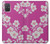 W3924 Cherry Blossom Pink Background Hülle Schutzhülle Taschen und Leder Flip für Samsung Galaxy A71