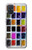 W3956 Watercolor Palette Box Graphic Hülle Schutzhülle Taschen und Leder Flip für Samsung Galaxy A71