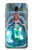 W3911 Cute Little Mermaid Aqua Spa Hülle Schutzhülle Taschen und Leder Flip für Samsung Galaxy J7 (2018), J7 Aero, J7 Top, J7 Aura, J7 Crown, J7 Refine, J7 Eon, J7 V 2nd Gen, J7 Star
