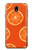 W3946 Seamless Orange Pattern Hülle Schutzhülle Taschen und Leder Flip für Samsung Galaxy J7 (2018), J7 Aero, J7 Top, J7 Aura, J7 Crown, J7 Refine, J7 Eon, J7 V 2nd Gen, J7 Star