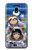 W3915 Raccoon Girl Baby Sloth Astronaut Suit Hülle Schutzhülle Taschen und Leder Flip für Samsung Galaxy J3 (2018), J3 Star, J3 V 3rd Gen, J3 Orbit, J3 Achieve, Express Prime 3, Amp Prime 3