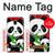 W3929 Cute Panda Eating Bamboo Hülle Schutzhülle Taschen und Leder Flip für Samsung Galaxy J3 (2018), J3 Star, J3 V 3rd Gen, J3 Orbit, J3 Achieve, Express Prime 3, Amp Prime 3