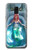 W3911 Cute Little Mermaid Aqua Spa Hülle Schutzhülle Taschen und Leder Flip für Samsung Galaxy J6 (2018)