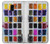 W3956 Watercolor Palette Box Graphic Hülle Schutzhülle Taschen und Leder Flip für Samsung Galaxy J6 (2018)