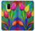 W3926 Colorful Tulip Oil Painting Hülle Schutzhülle Taschen und Leder Flip für Samsung Galaxy A8 (2018)