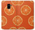 W3946 Seamless Orange Pattern Hülle Schutzhülle Taschen und Leder Flip für Samsung Galaxy A8 (2018)