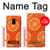 W3946 Seamless Orange Pattern Hülle Schutzhülle Taschen und Leder Flip für Samsung Galaxy A8 (2018)