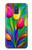 W3926 Colorful Tulip Oil Painting Hülle Schutzhülle Taschen und Leder Flip für Samsung Galaxy A6 (2018)