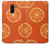 W3946 Seamless Orange Pattern Hülle Schutzhülle Taschen und Leder Flip für Samsung Galaxy A6 (2018)