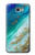 W3920 Abstract Ocean Blue Color Mixed Emerald Hülle Schutzhülle Taschen und Leder Flip für Samsung Galaxy J7 Prime (SM-G610F)