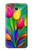 W3926 Colorful Tulip Oil Painting Hülle Schutzhülle Taschen und Leder Flip für Samsung Galaxy J7 Prime (SM-G610F)