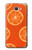 W3946 Seamless Orange Pattern Hülle Schutzhülle Taschen und Leder Flip für Samsung Galaxy J7 Prime (SM-G610F)