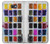 W3956 Watercolor Palette Box Graphic Hülle Schutzhülle Taschen und Leder Flip für Samsung Galaxy J7 Prime (SM-G610F)