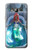 W3912 Cute Little Mermaid Aqua Spa Hülle Schutzhülle Taschen und Leder Flip für Samsung Galaxy J3 (2016)
