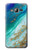 W3920 Abstract Ocean Blue Color Mixed Emerald Hülle Schutzhülle Taschen und Leder Flip für Samsung Galaxy J3 (2016)