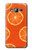 W3946 Seamless Orange Pattern Hülle Schutzhülle Taschen und Leder Flip für Samsung Galaxy J3 (2016)