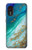 W3920 Abstract Ocean Blue Color Mixed Emerald Hülle Schutzhülle Taschen und Leder Flip für Samsung Galaxy Xcover 5