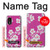 W3924 Cherry Blossom Pink Background Hülle Schutzhülle Taschen und Leder Flip für Samsung Galaxy Xcover 5