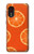W3946 Seamless Orange Pattern Hülle Schutzhülle Taschen und Leder Flip für Samsung Galaxy Xcover 5