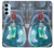 W3912 Cute Little Mermaid Aqua Spa Hülle Schutzhülle Taschen und Leder Flip für Samsung Galaxy M14