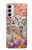 W3916 Alpaca Family Baby Alpaca Hülle Schutzhülle Taschen und Leder Flip für Samsung Galaxy M14