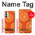 W3946 Seamless Orange Pattern Hülle Schutzhülle Taschen und Leder Flip für Samsung Galaxy M14