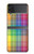 W3942 LGBTQ Rainbow Plaid Tartan Hülle Schutzhülle Taschen Flip für Samsung Galaxy Z Flip 4