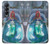 W3912 Cute Little Mermaid Aqua Spa Hülle Schutzhülle Taschen Flip für Samsung Galaxy Z Fold 4